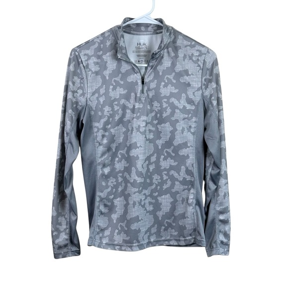 HUK Icon X Performance Fishing Hoodie Long Sleeve Shirt Stretch Women S 1/4 Zip - Picture 1 of 6